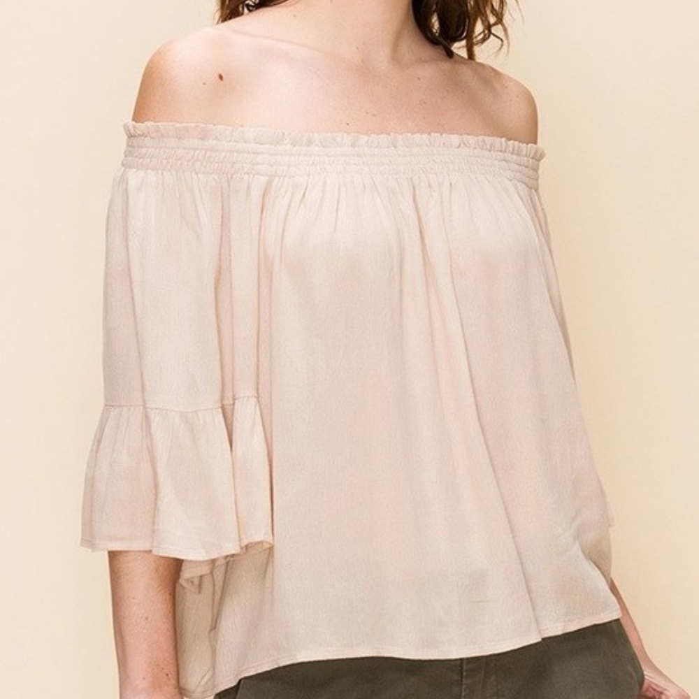 Off the shoulder boxy top